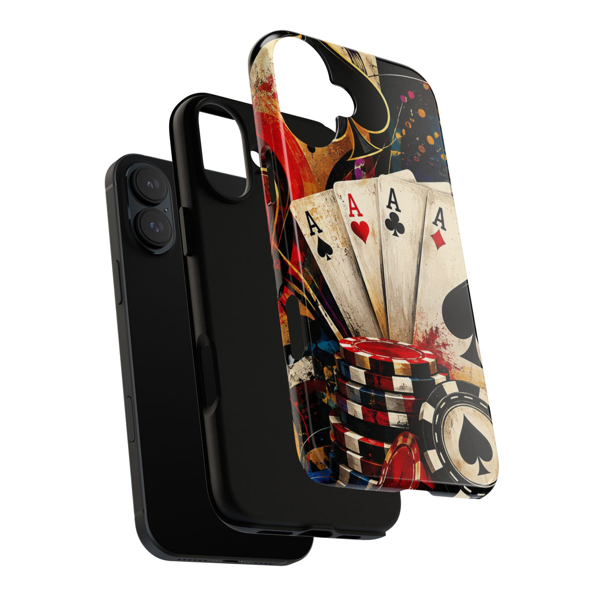 Casino Poker Ace Phone Case — Vintage Playing Cards & Chips Protective Cover
