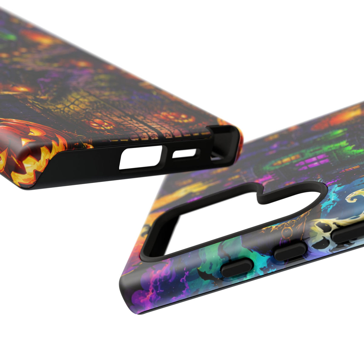 Halloween Haunted Castle Phone Case — Spooky Pumpkin & Ghost Tough Case