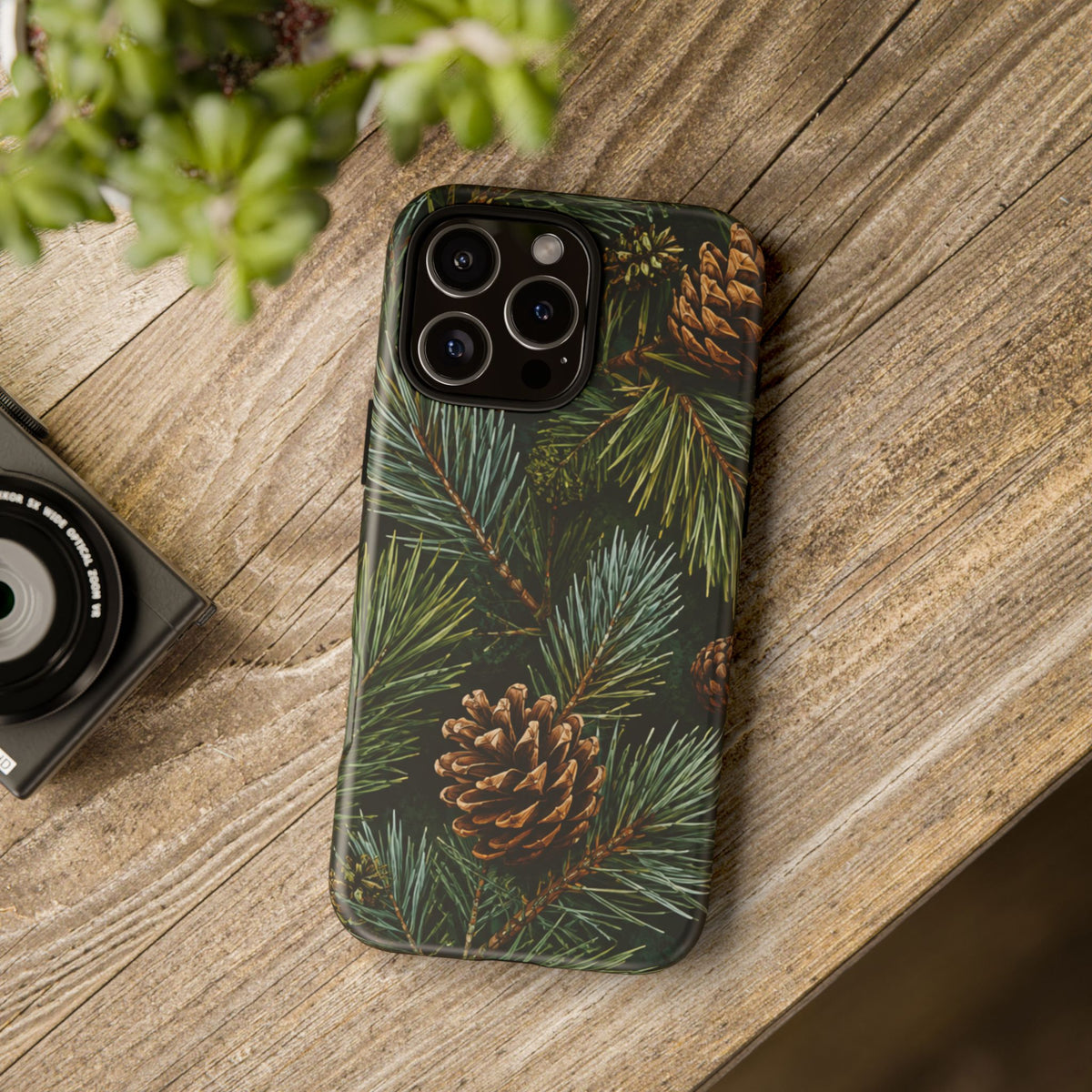 Pinecone Pines Phone Case — Festive Evergreen iPhone Cover