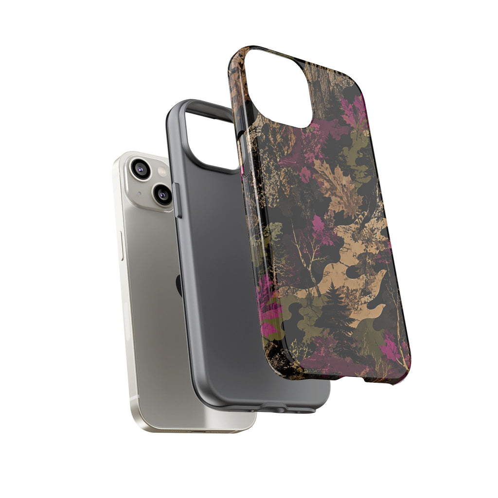 Camo Floral Tough Phone Case — Rugged Nature-Inspired Protection