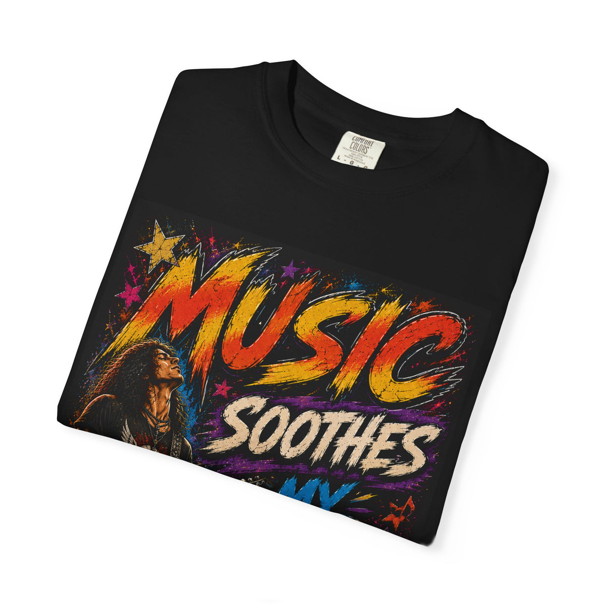 Music Soothes My Soul T-shirt | Rock Guitar Player Graphic