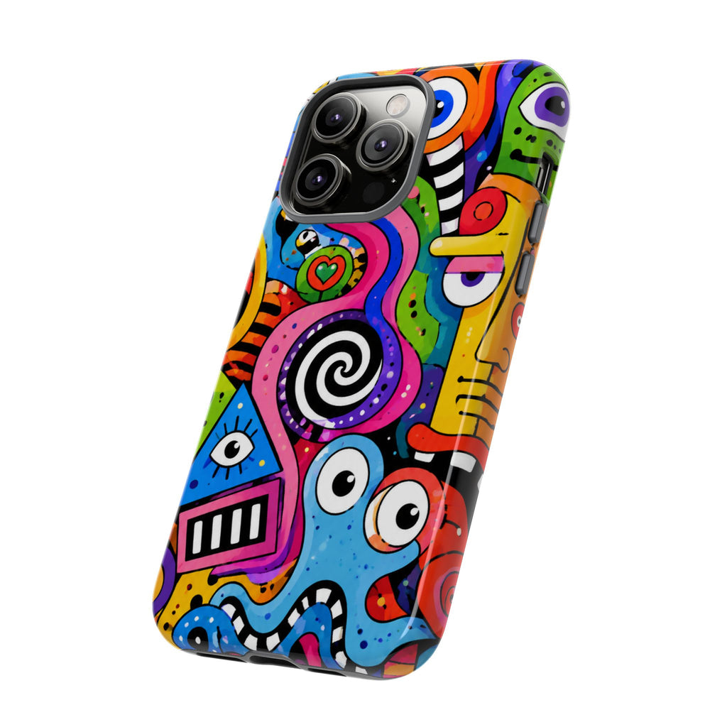Colorful Abstract Doodle Tough Phone Case