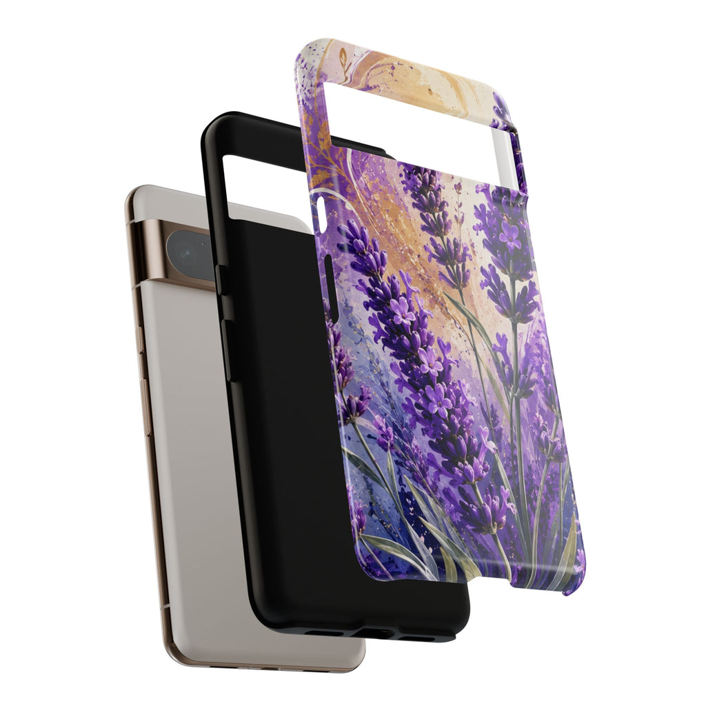 Lavender Bouquet Tough Phone Case — Protective Floral iPhone Case