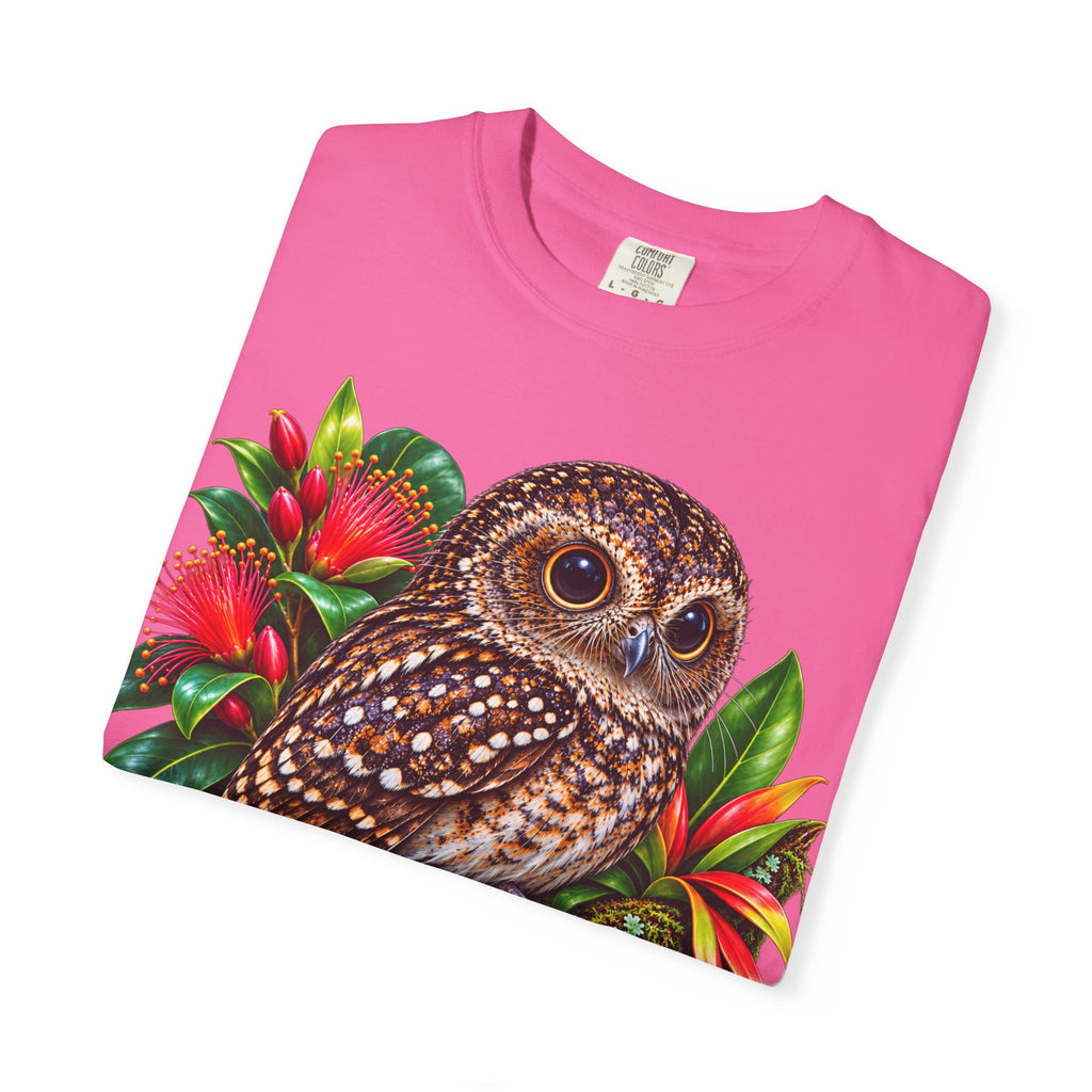 Owl & Hibiscus Shirt — Tropical Owl Graphic T-Shirt