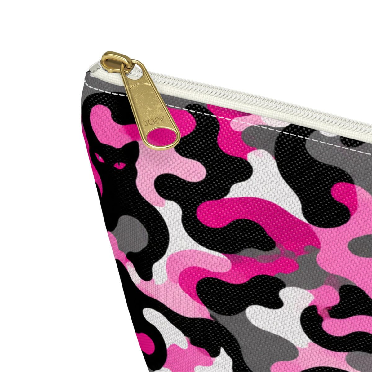 Pink Camouflage Cat Pattern Accessory Pouch