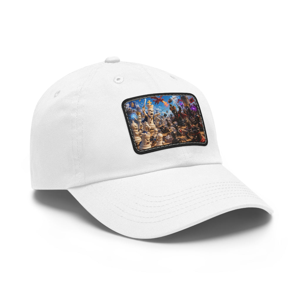 Dad Hat with Leather Patch (Rectangle)