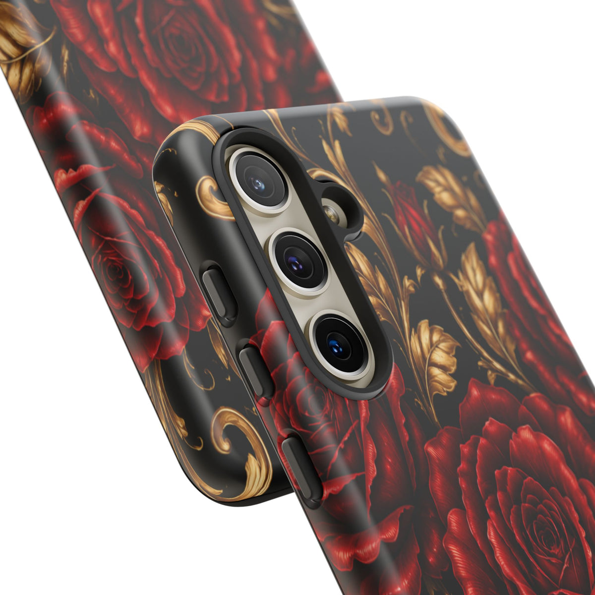 Tough Cases — Vintage Red Rose Floral Phone Case