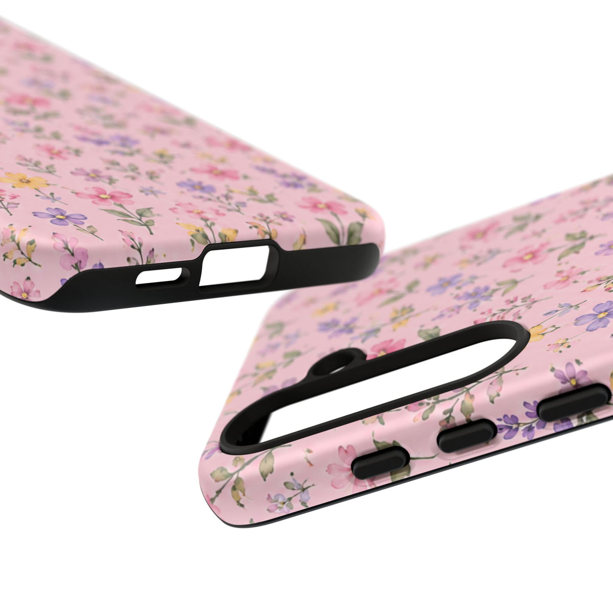 Floral Pink Tough Phone Case — Pastel Wildflower Protective Case