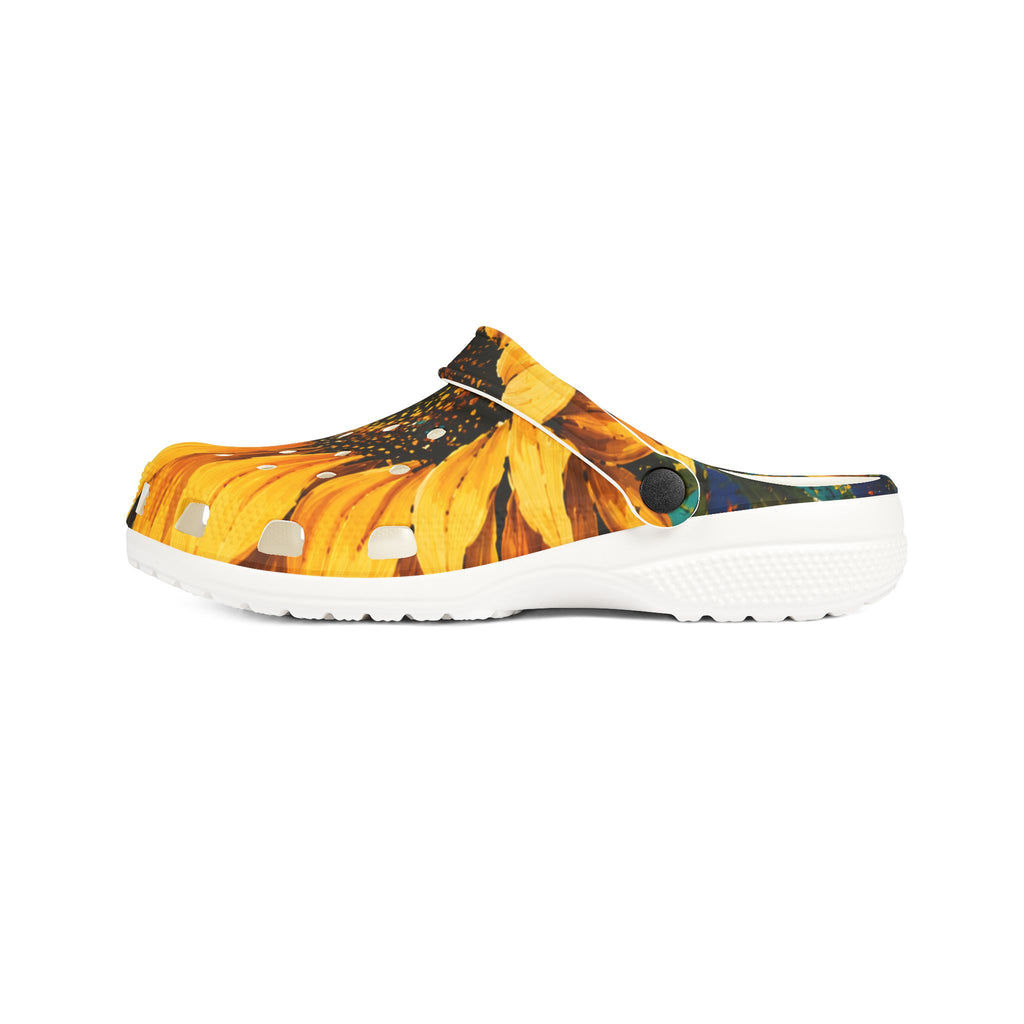 Sunflower EVA Foam Clogs — Floral Garden Slip-On Shoes