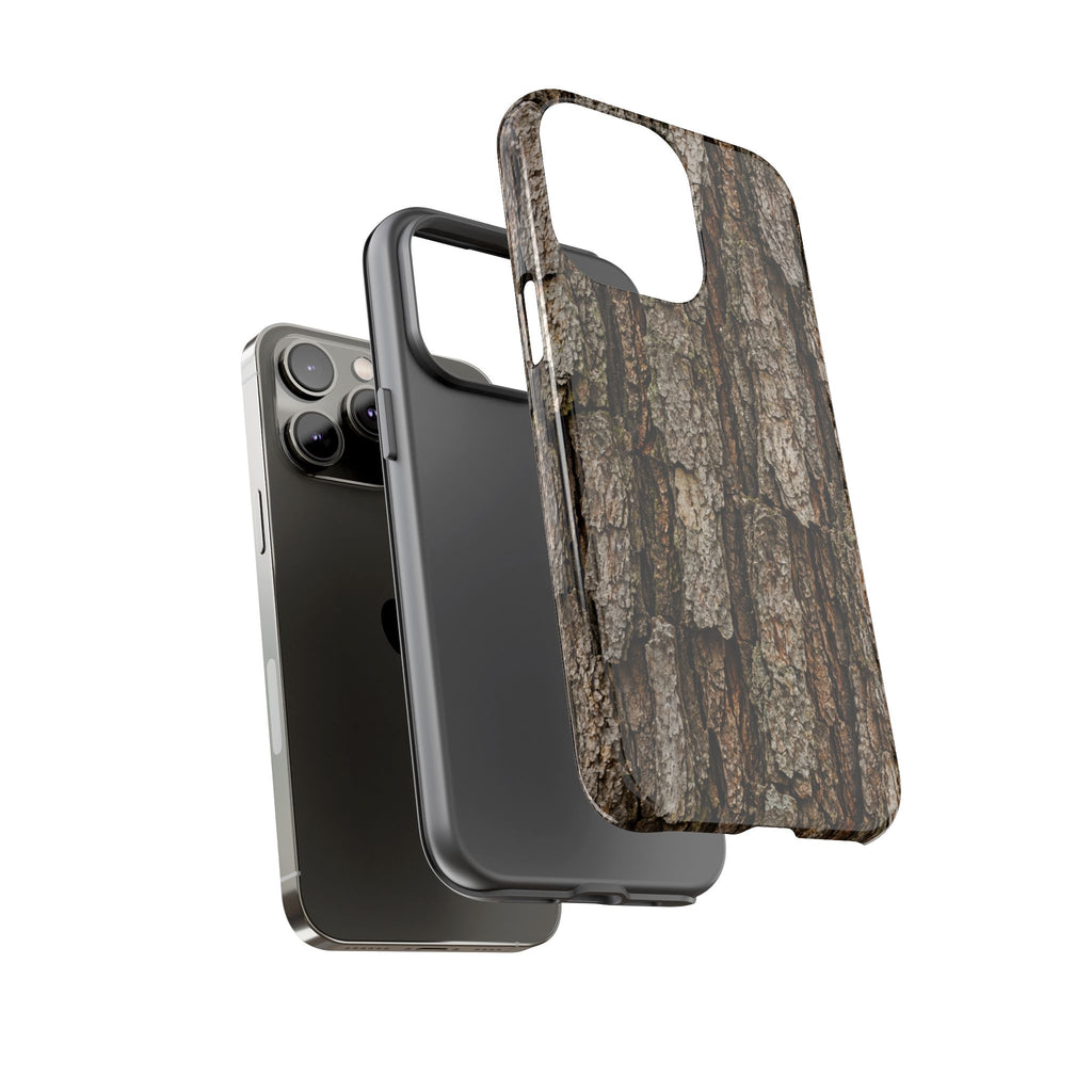 Bark Texture Phone Case - Rugged Woodland Camouflage for Nature Lovers