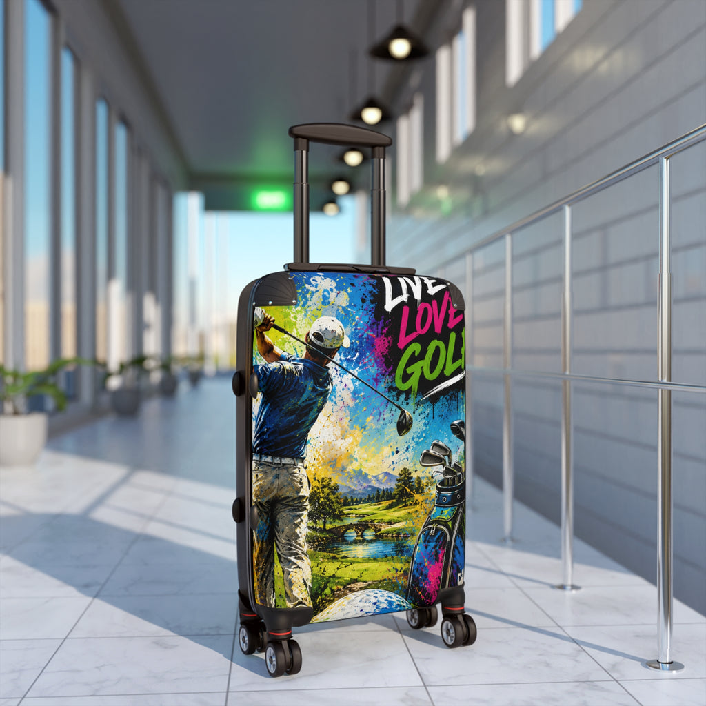 Live Love Golf Suitcase – Colorful Golf Travel Luggage