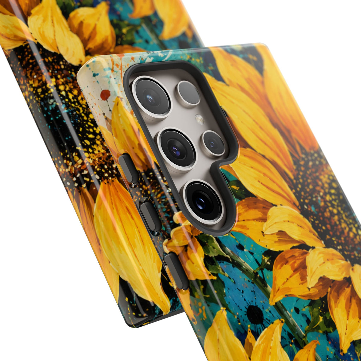 Sunflower Art Phone Case — Vibrant Yellow Floral Tough Case