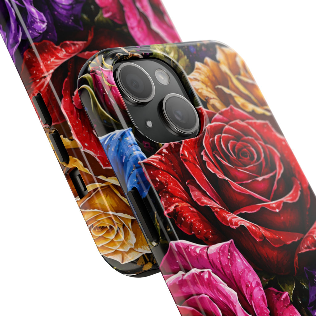 Tough Phone Case — Vibrant Rose Garden Protective Phone Cover