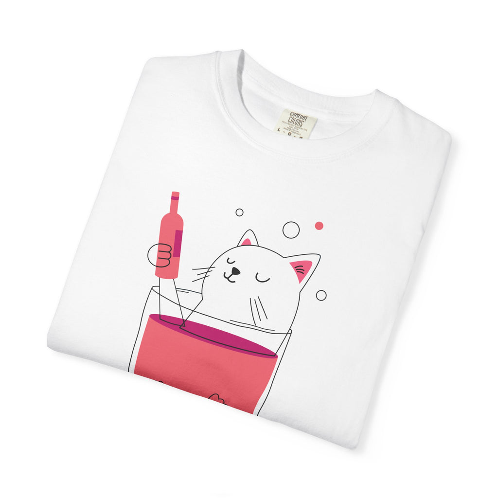 Cat in Wine Glass T-shirt | be good do good design