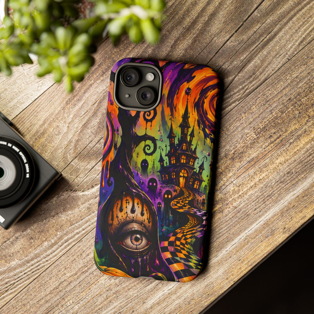Phone Case — Psychedelic Haunted House Halloween Design