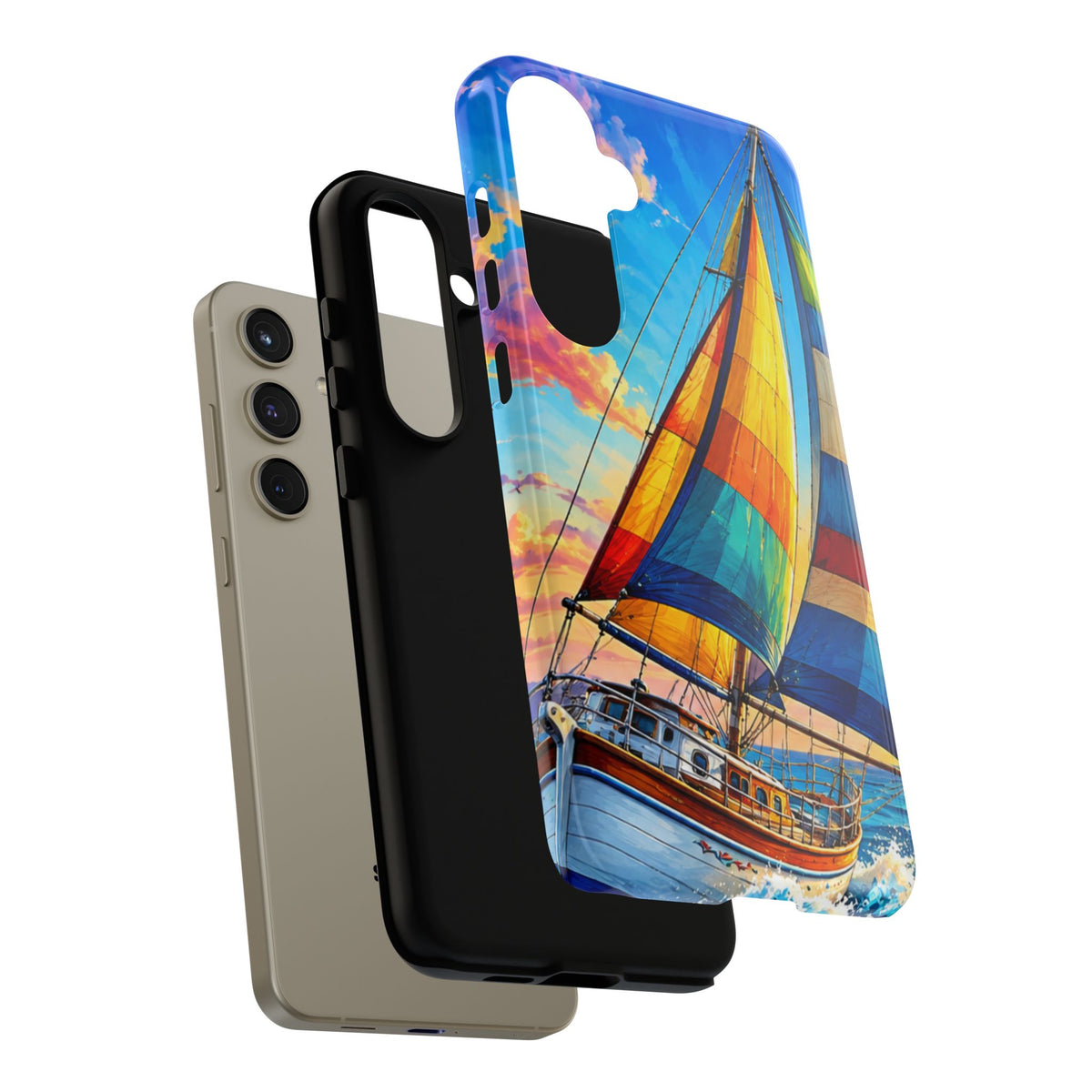 Sailboat Sunset Phone Case — Colorful Nautical iPhone Cover