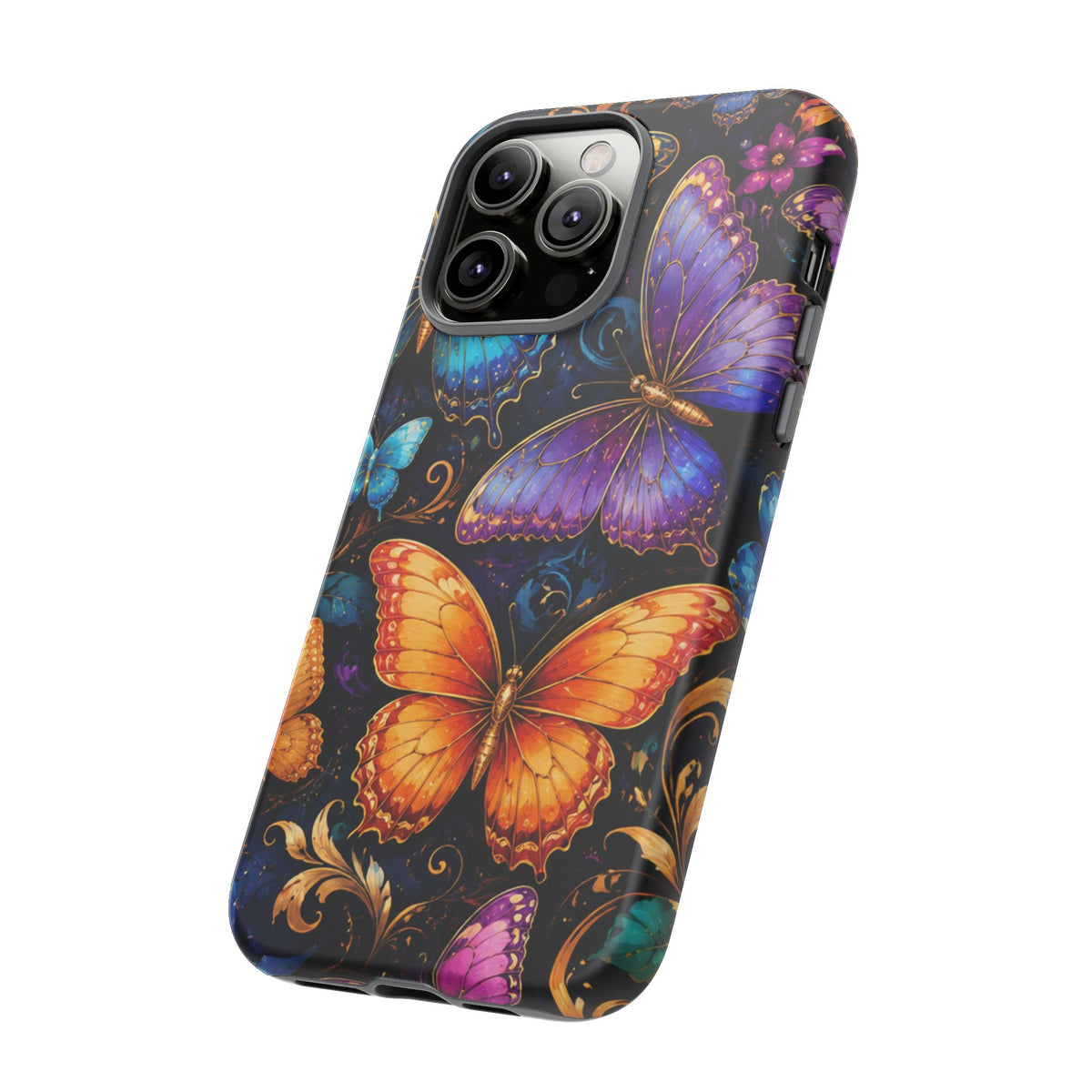 Butterfly Tough Phone Case — Colorful Floral Butterflies Protective Cover