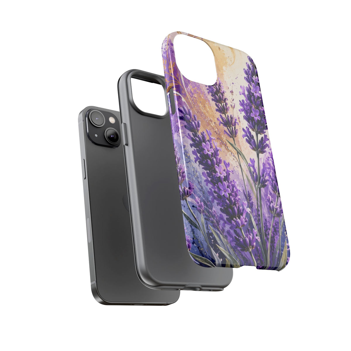 Lavender Bouquet Tough Phone Case — Protective Floral iPhone Case