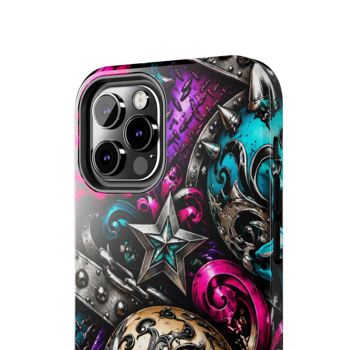 Skull & Stars Tough Phone Case | Colorful Gothic Skull Phone Case