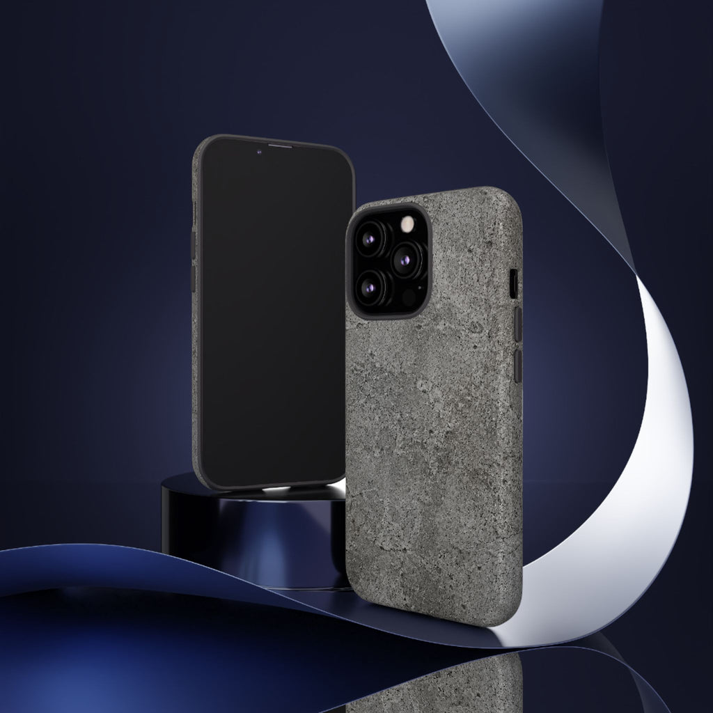 Concrete Texture Phone Case — Rugged Grey Protective iPhone Cover