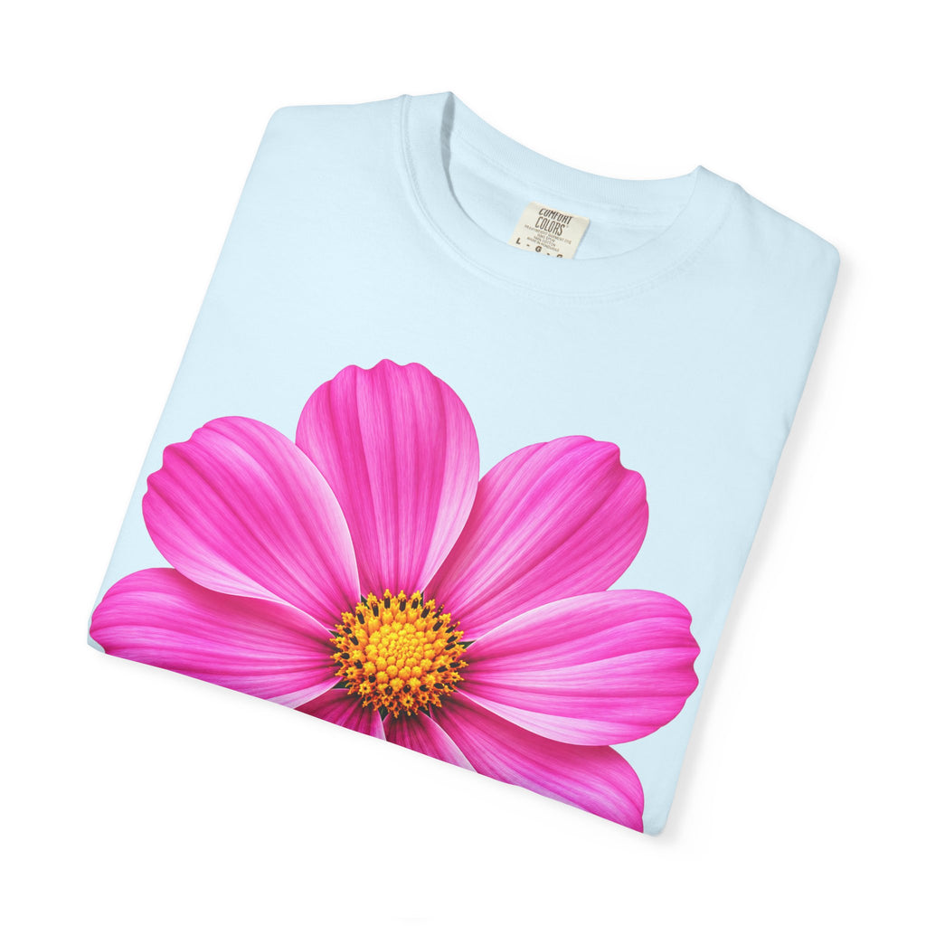 Pink Cosmos Flower T-shirt | Inspirational Back Quote