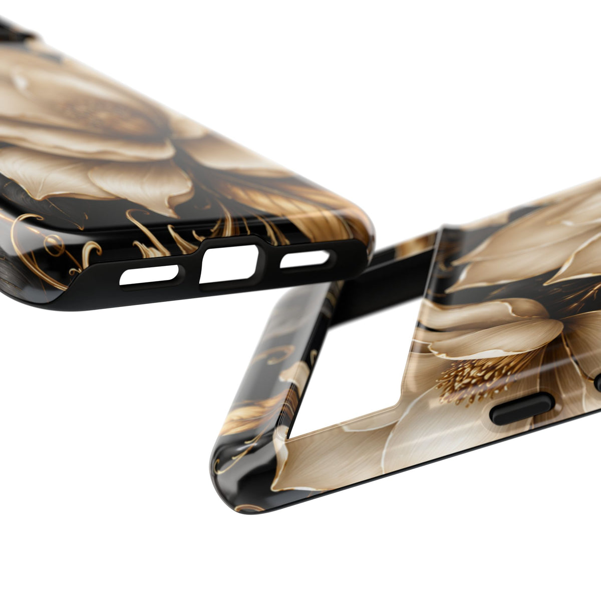 Floral Tough Case — Elegant Gold Magnolia Phone Case