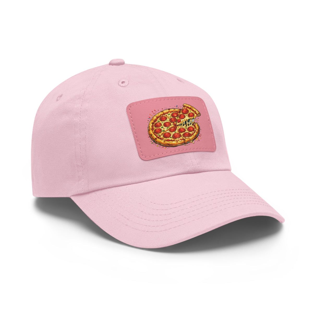 Pepperoni Pizza Patch Hat | Leather Rectangle Patch