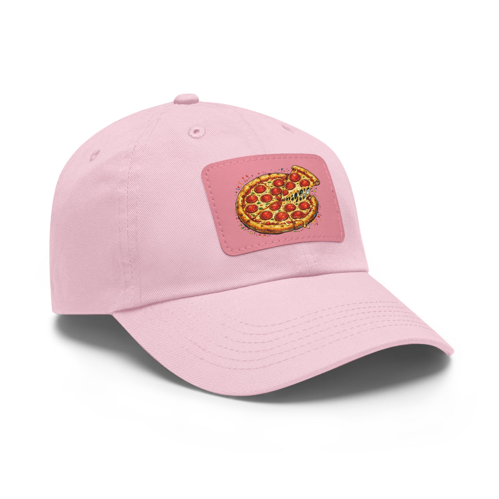Pepperoni Pizza Patch Hat | Leather Rectangle Patch