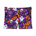 Halloween Pattern Women's Shorts — Cute Ghosts, Pumpkins & Skulls AOP