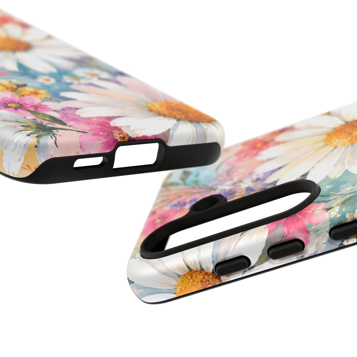 Floral Daisy Phone Case — Watercolor Daisies Protective Tough Case