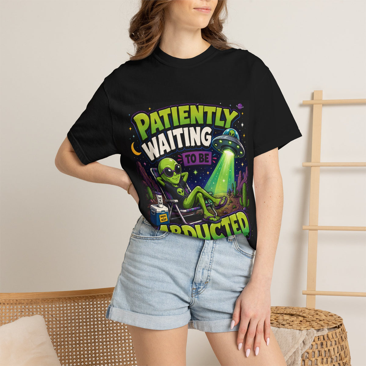 Patiently Waiting to Be Abducted T-shirt | Alien Graphic Tee