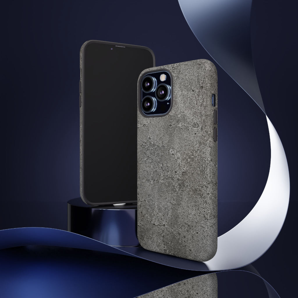 Concrete Texture Phone Case — Rugged Grey Protective iPhone Cover