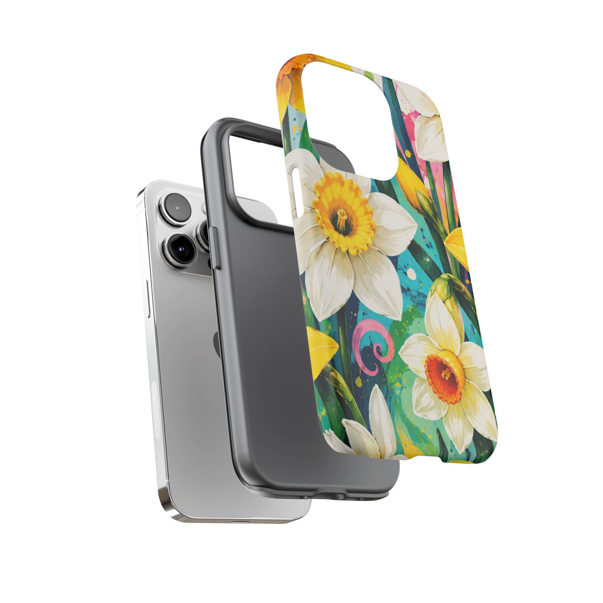 Daffodil Floral Phone Case — Bright Spring Garden Protective Cover