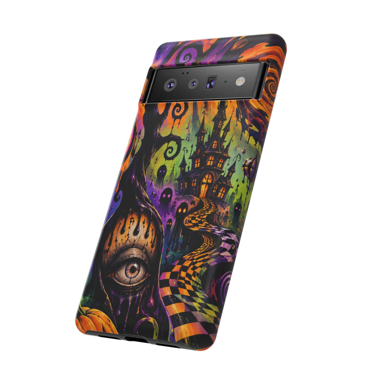 Phone Case — Psychedelic Haunted House Halloween Design