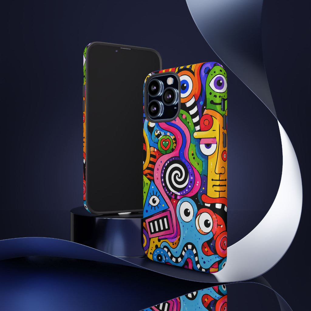 Colorful Abstract Doodle Tough Phone Case