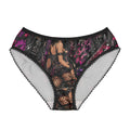 Pinup Goth Women's Briefs — Retro Rockabilly Pin-Up Lingerie with Roses & Stars