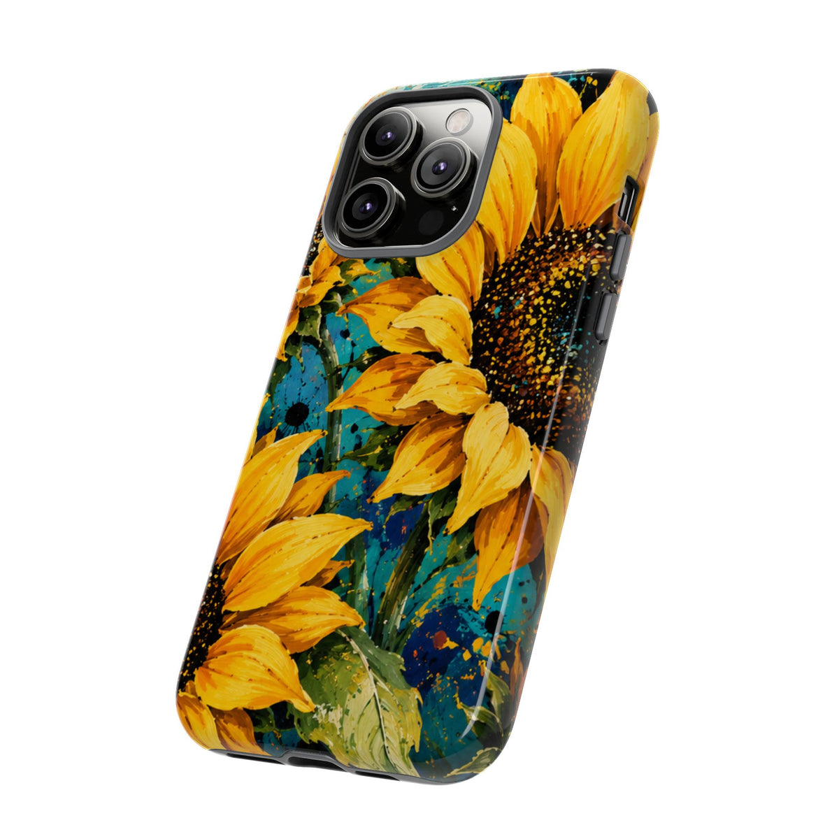 Sunflower Art Phone Case — Vibrant Yellow Floral Tough Case