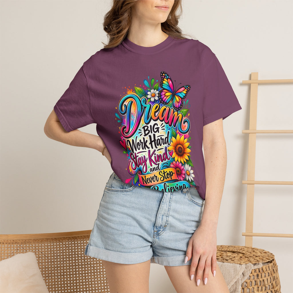 Inspirational 'Dream Big, Work Hard, Stay Kind' T-Shirt