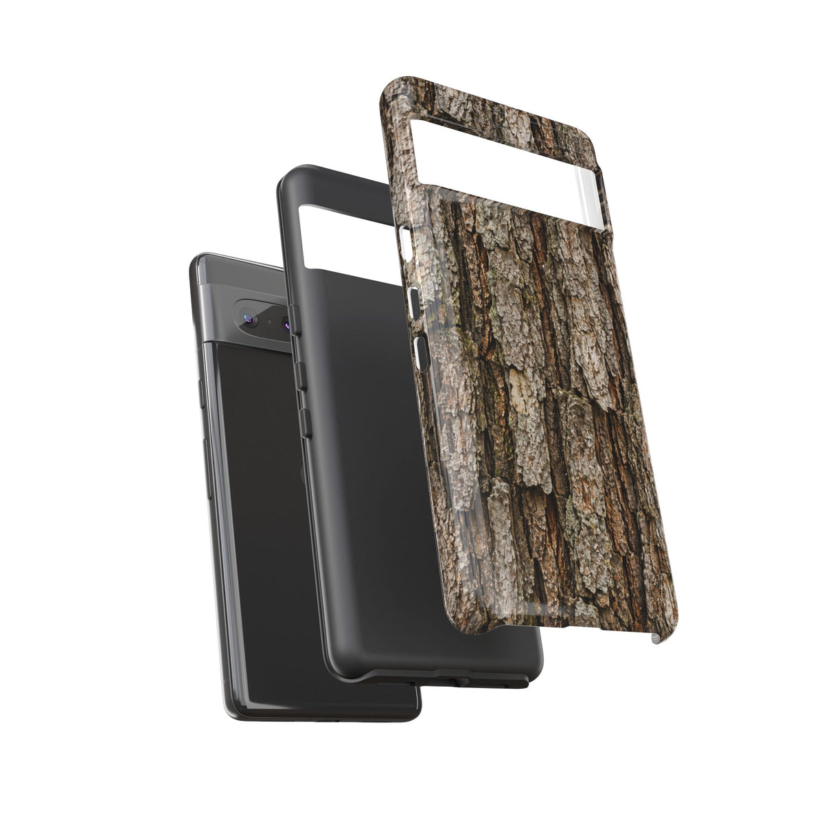 Bark Texture Phone Case - Rugged Woodland Camouflage for Nature Lovers