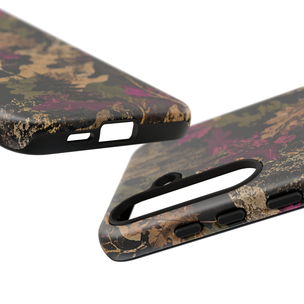 Camo Floral Tough Phone Case — Rugged Nature-Inspired Protection