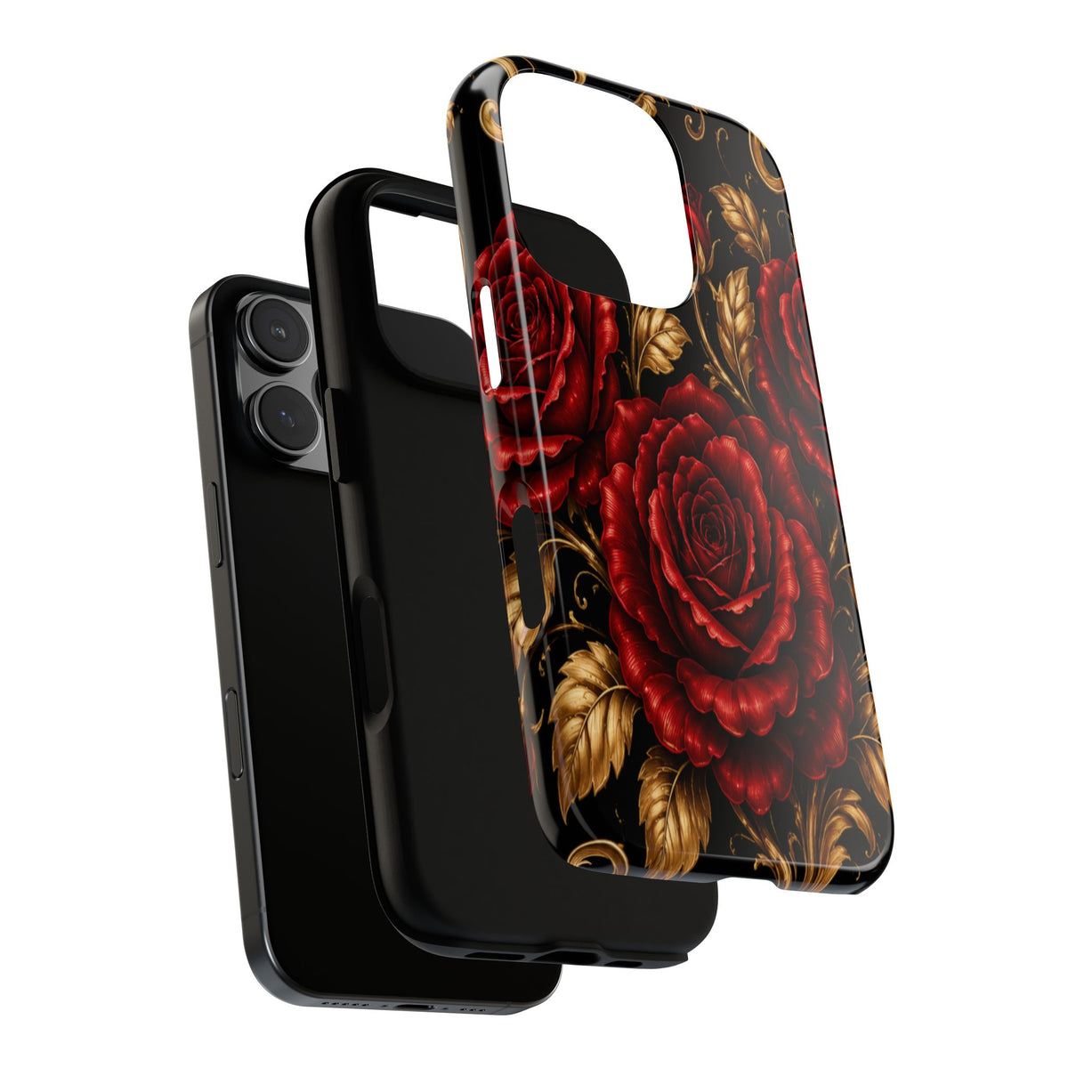Tough Cases — Vintage Red Rose Floral Phone Case