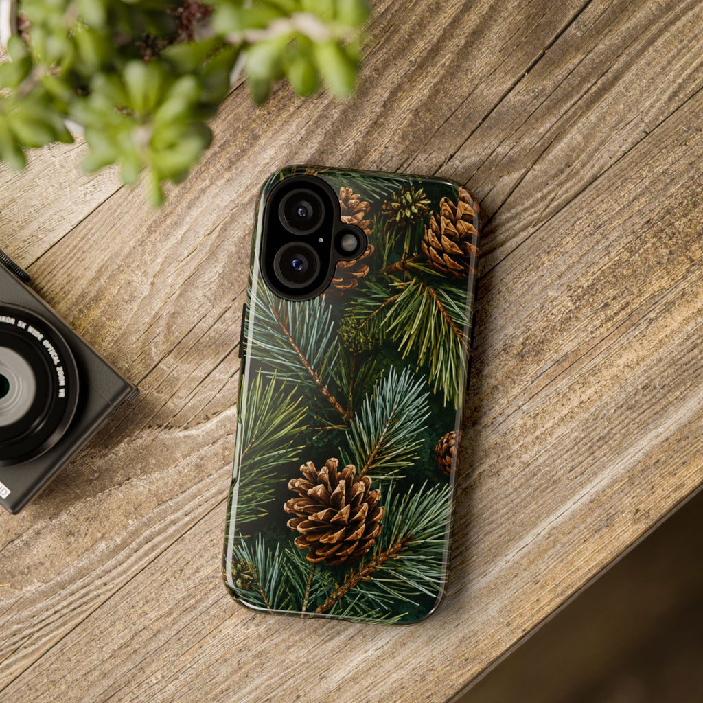 Pinecone Pines Phone Case — Festive Evergreen iPhone Cover