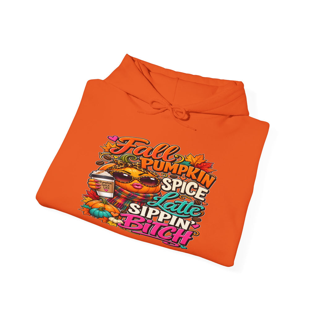 Fall Pumpkin Spice Hoodie — "Pumpkin Spice & Sippin'" Graphic Sweatshirt