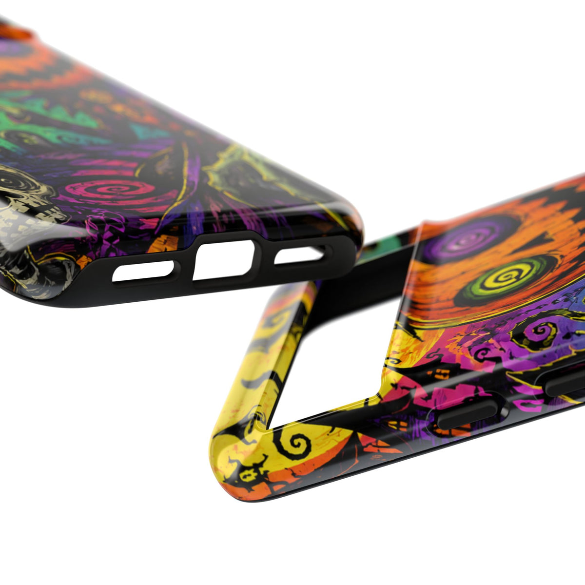 Halloween Pumpkin Skull Phone Case — Psychedelic Jack-o'-Lantern Tough Case