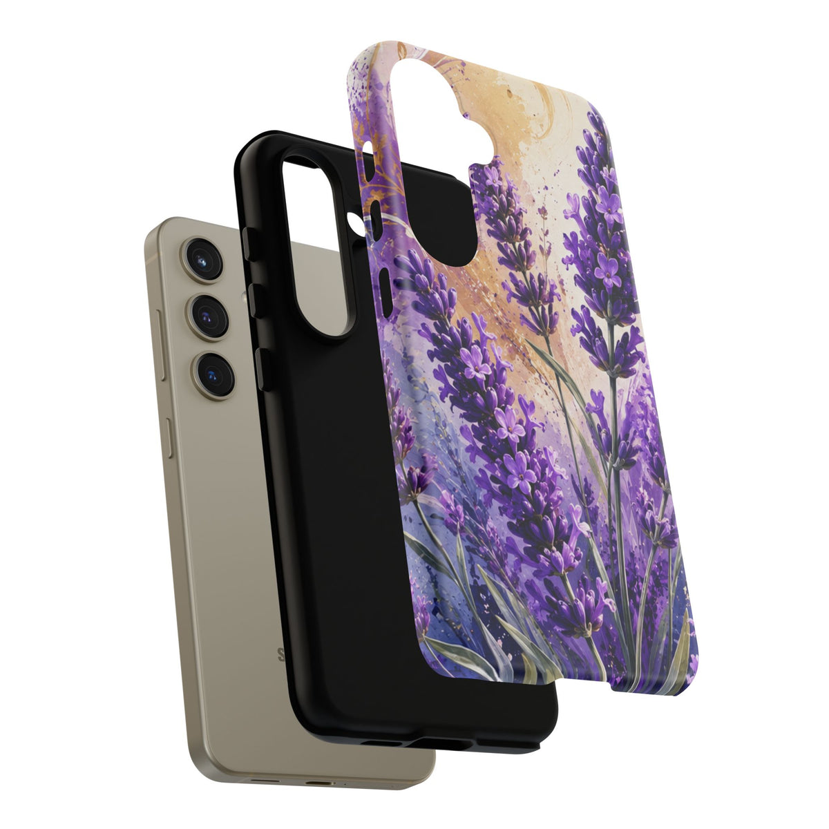 Lavender Bouquet Tough Phone Case — Protective Floral iPhone Case