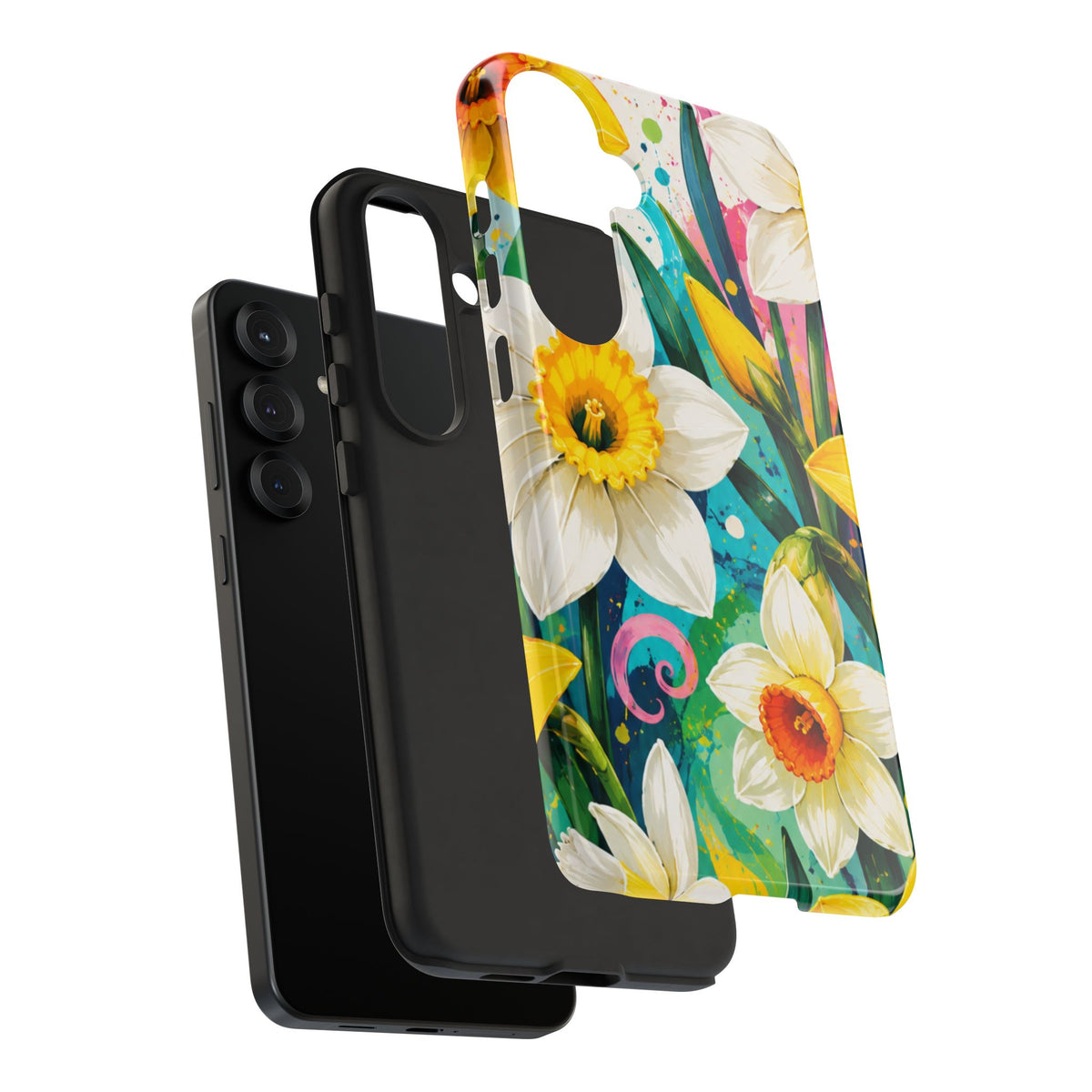 Daffodil Floral Phone Case — Bright Spring Garden Protective Cover