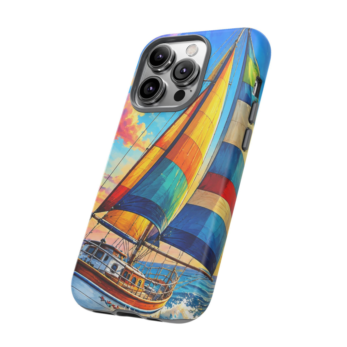 Sailboat Sunset Phone Case — Colorful Nautical iPhone Cover