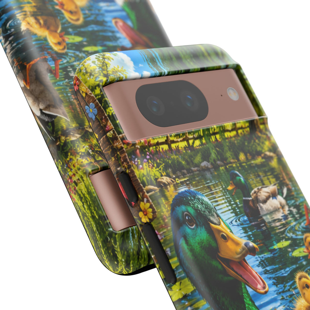 Duck Family Phone Case — Cute Mallard & Ducklings Protective Tough Case