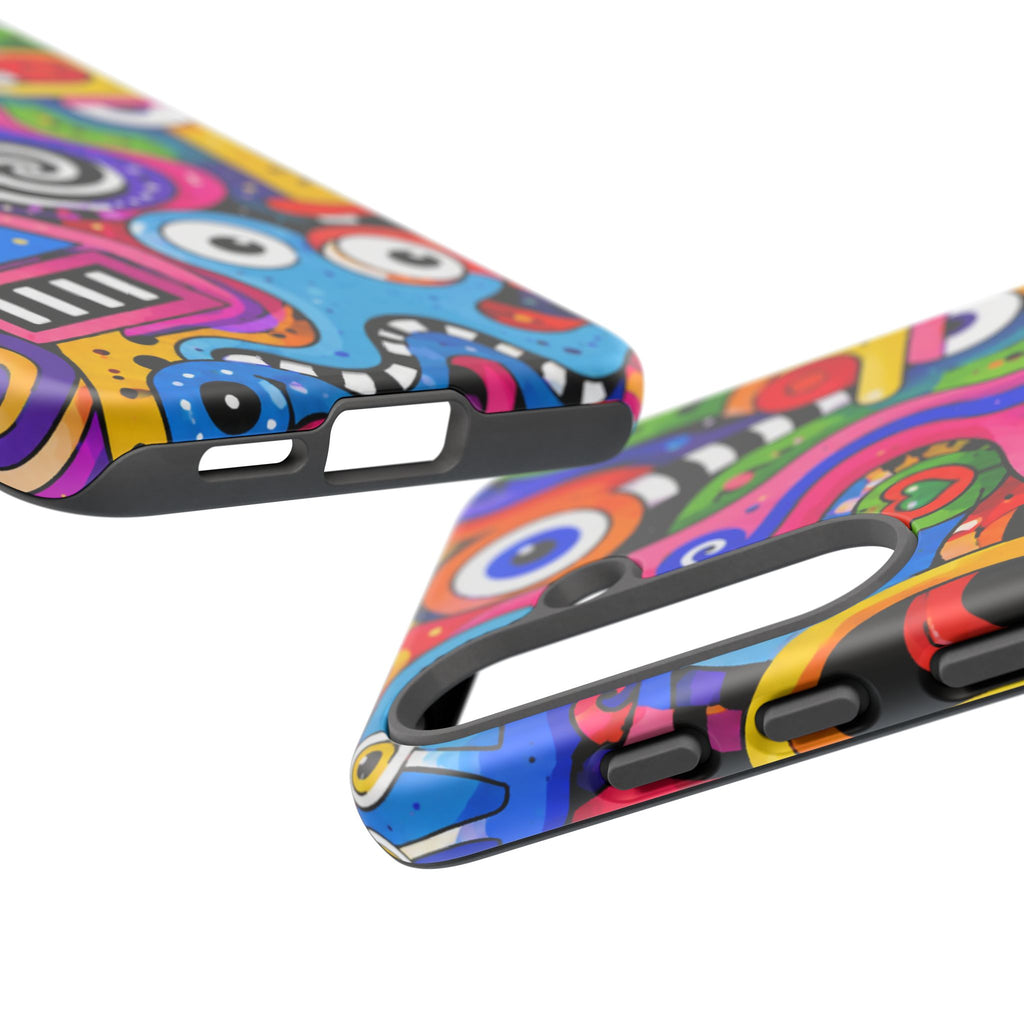 Colorful Abstract Doodle Tough Phone Case