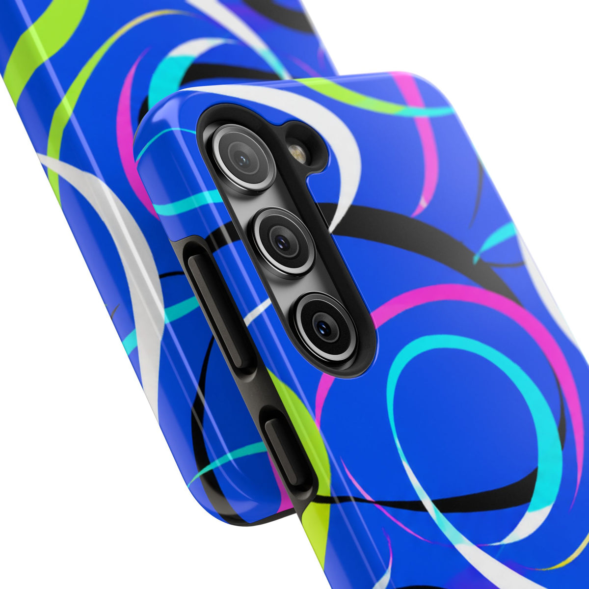 Tough Phone Case — Blue Abstract Swirl Protective Cover